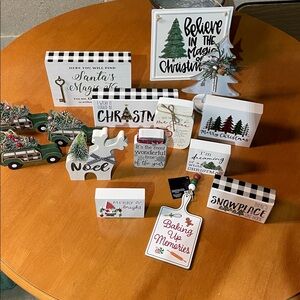 Assorted Christmas Holiday Table Top Decor